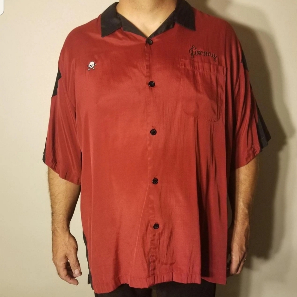 VLV Rare Plus Size Vintage Men's Repro Hilton Size 3X Harlequin Bowling Shirt